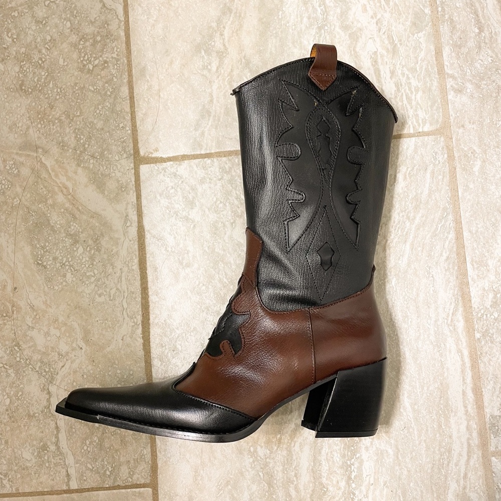 Vintage leather cowboy boots